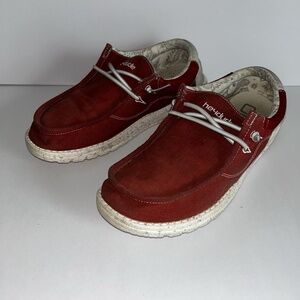 Hey Dude Wally Flow,‎ Pomeian Red Size 8 Mens